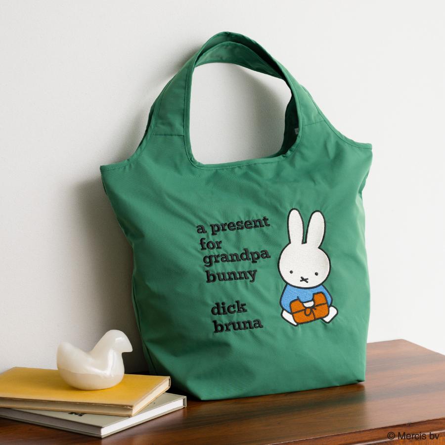 刺繍バッグ グリーン miffy ミッフィー トートバッグ サブバッグ 刺しゅう プレゼント ギフト 新作