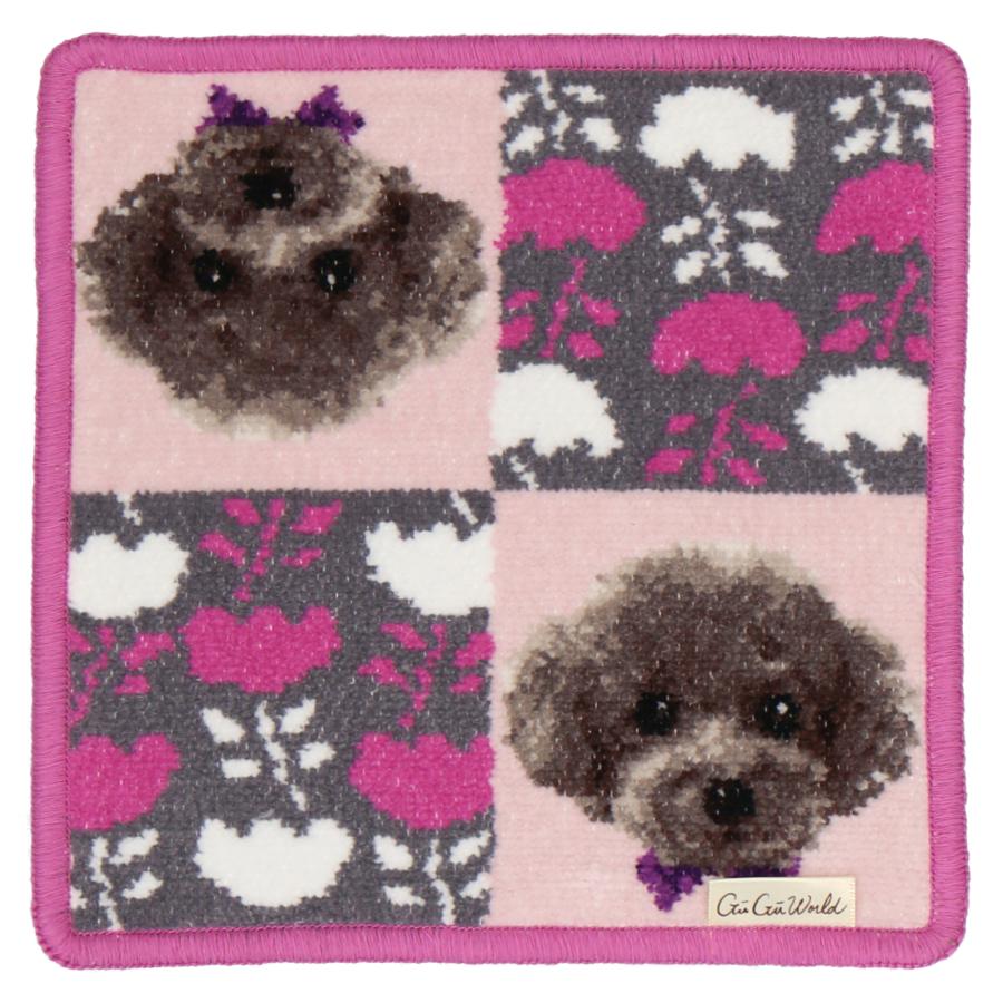 シェニール織ハンカチ イヌ ネコ GUGU WORLD グーグーワールド 犬 猫