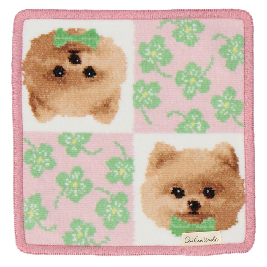 シェニール織ハンカチ 柴犬 トイプードル ポメラニアン GUGU WORLD
