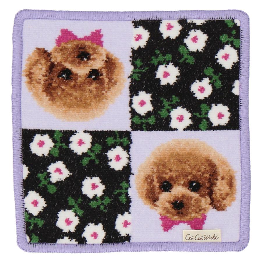 シェニール織ハンカチ 柴犬 トイプードル ポメラニアン GUGU WORLD
