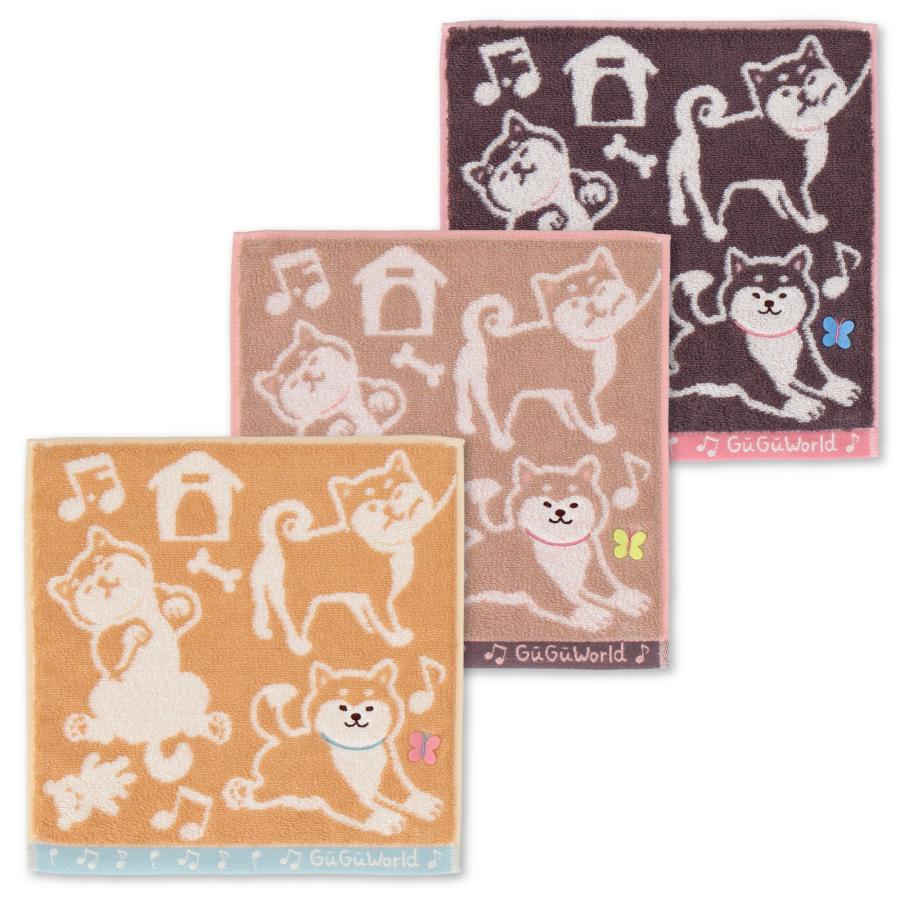タオルハンカチ 柴犬 GUGU WORLD グーグーワールド ハンカチ