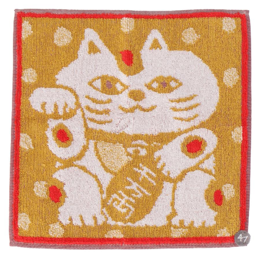 タオルハンカチ 愛知 招き猫 47 JAPAN 都道府県 ハンカチ ギフト