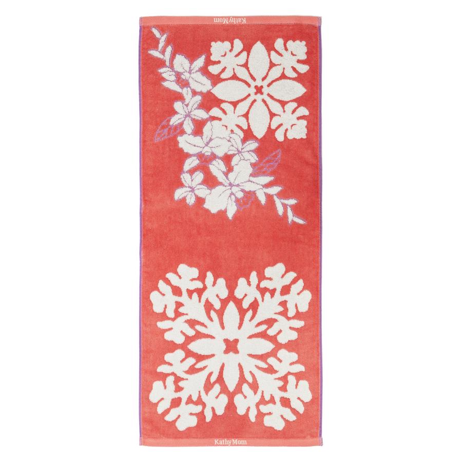 キャシーマム フェイスタオル 34cm×80cm ハワイアンキルト柄 ハウオリ