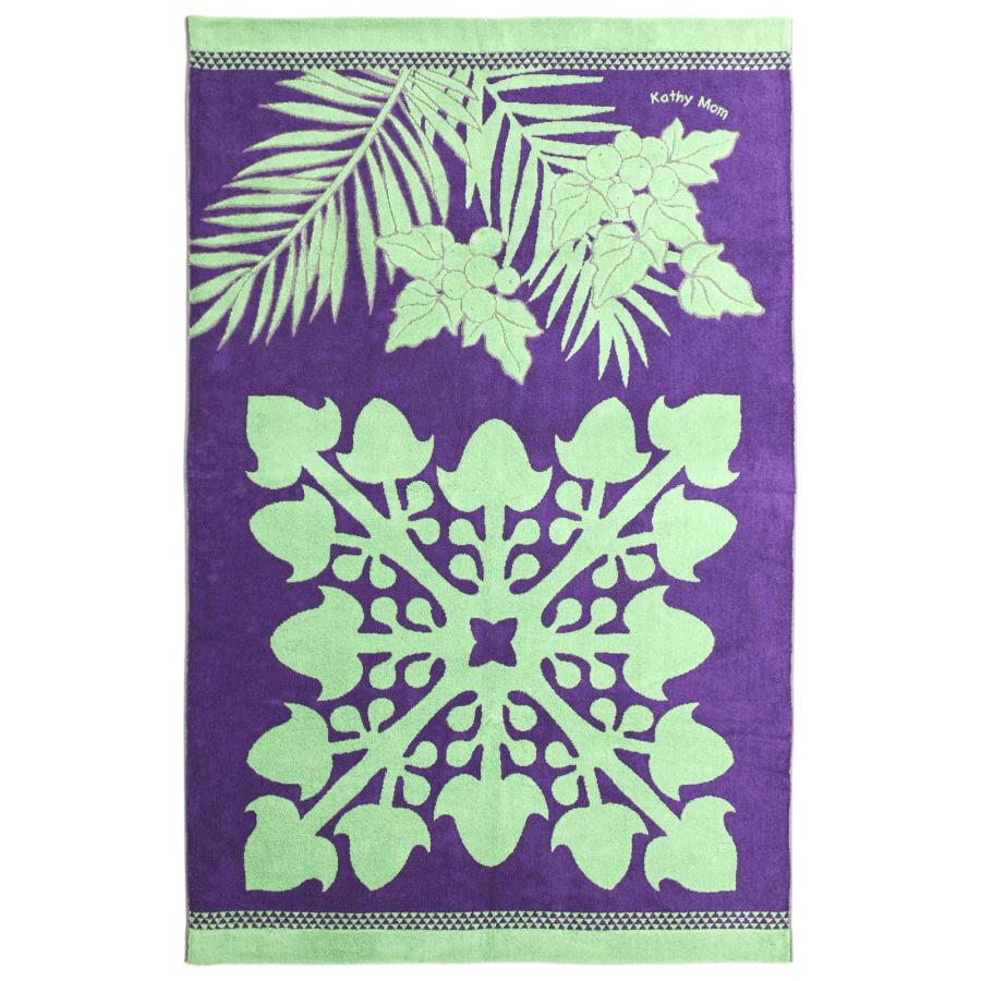 キャシーマム ハーフケット 90cm×140cm ハワイアンキルト柄 メレオハナ