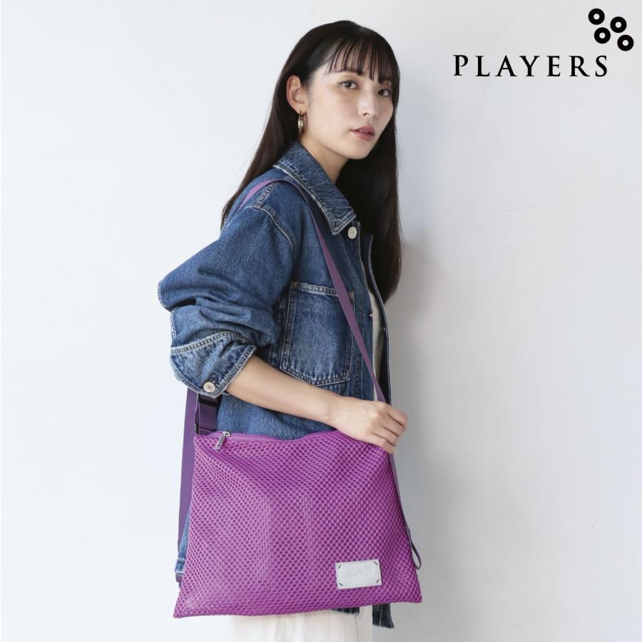 プレイヤーズ SALE メッシュ カラーステッチショルダー M パープル 