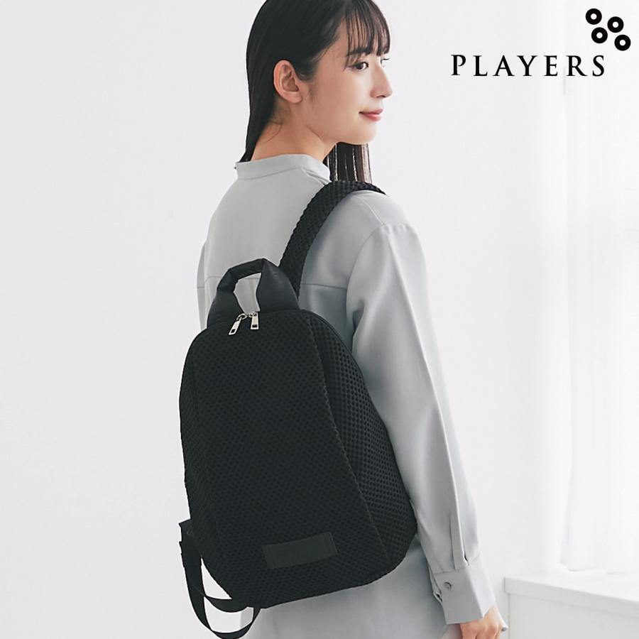 【極美品】PLAYERS プレイヤーズ リュック メッシュ ブラック 軽量 プレイヤーズ リュック ブラック PLAYERS エアメッシュスマート