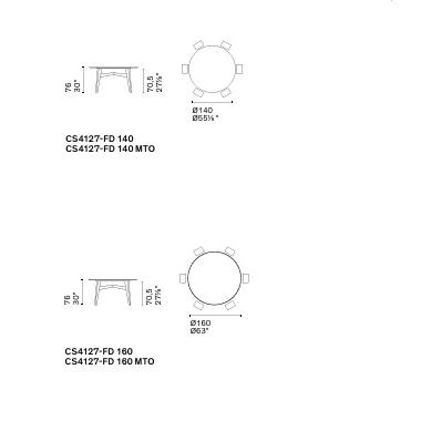 ●カリガリス アブレイ ダイニングテーブル 円形 天板セラミック calligaris ABREY abrey CS4127-FD140_1