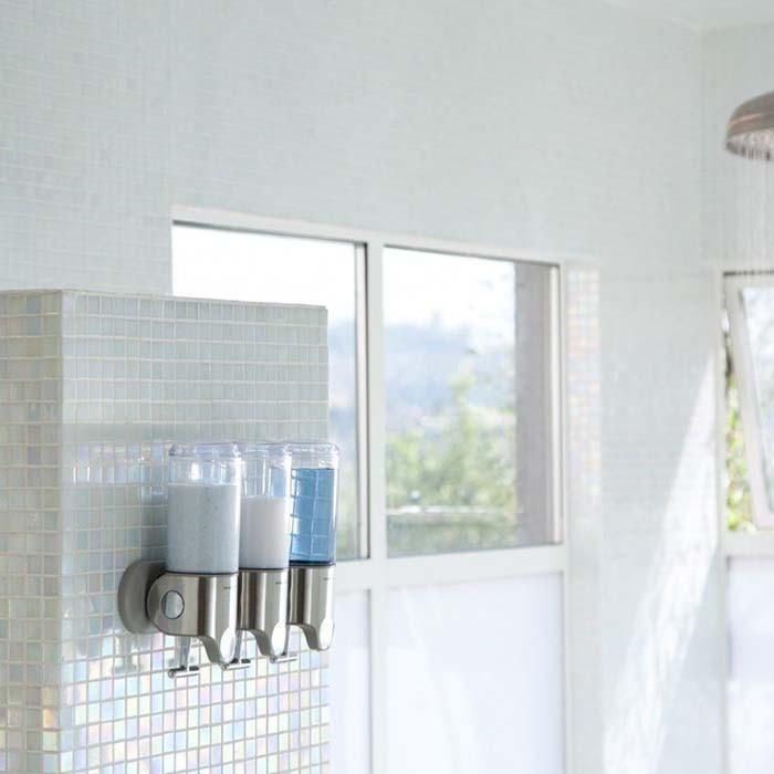 simplehuman シンプルヒューマン ウォールマウント ツイン ディスペンサー お風呂 ソープディスペンサー シャンプー コンディショナー ソープ BT1028 |  | 02