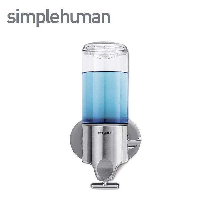 simplehuman シンプルヒューマン ディスペンサー 444ml×1 シングル ディスペンサー お風呂 ソープディスペンサー シャンプー コンディショナー ソープ BT1034 | 