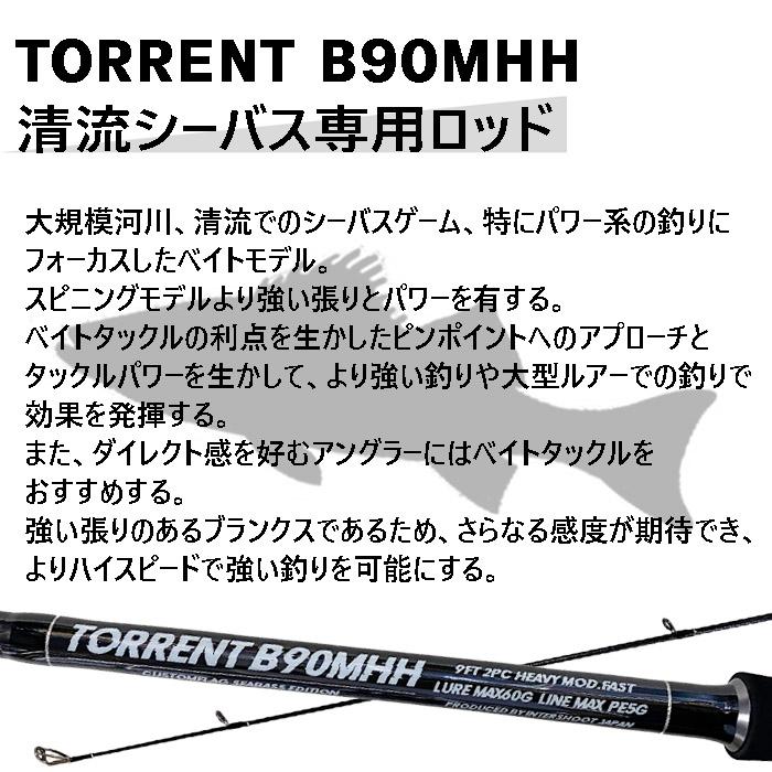 TORRENT トラント B90MH/H ベイトロッド ミディアムヘビー TORRENT トラント B90MH/H ベイトロッド ミディアムヘビー