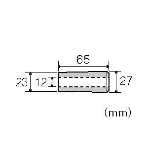 E-TGP F65-27 フォーグリップ用 EVAグリップ ブラック TCS DPS用