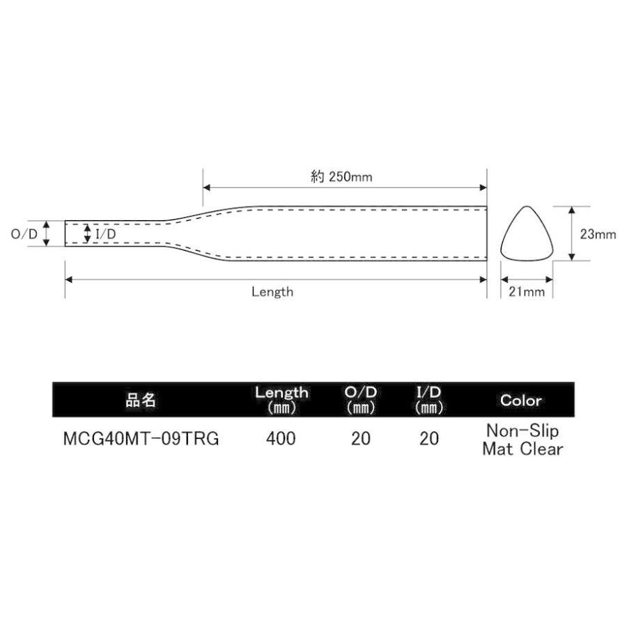 MCG40MT-09TRG トライアングルカーボンモノコックグリップ 全長