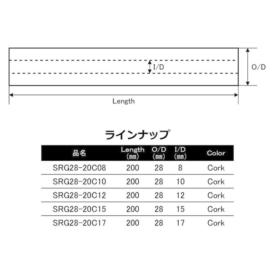 SRG28-20C series 内径8.0mm〜17.0mm ストレートグリップ SRG28-20C series 内径8.0mm〜17.0mm ストレートグリップ