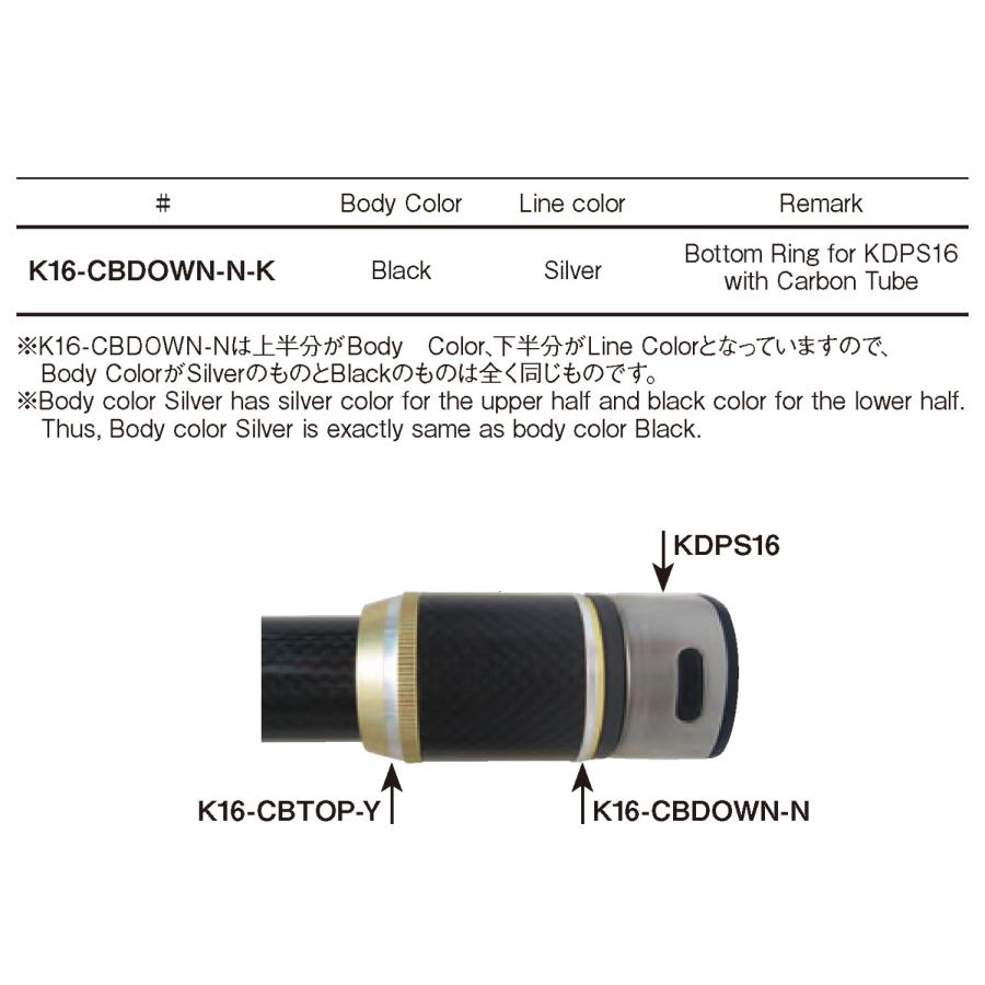K16-CBDOWN-N-K KDPS16用トップリング ボディカラー：ブラック ライン