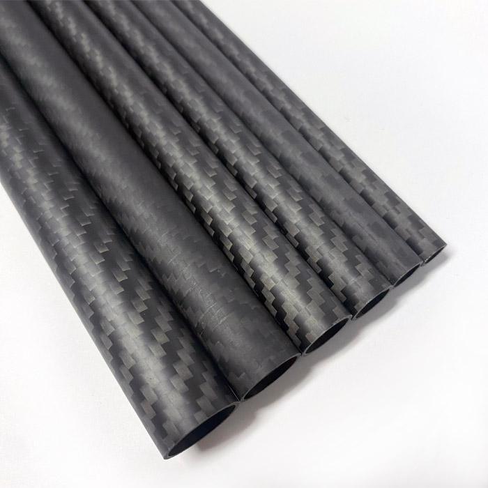 メッシュ カーボンパイプ ストレート 30cm 艶なし マットブラック 径