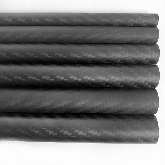 メッシュ カーボンパイプ ストレート 30cm 艶なし マットブラック 径