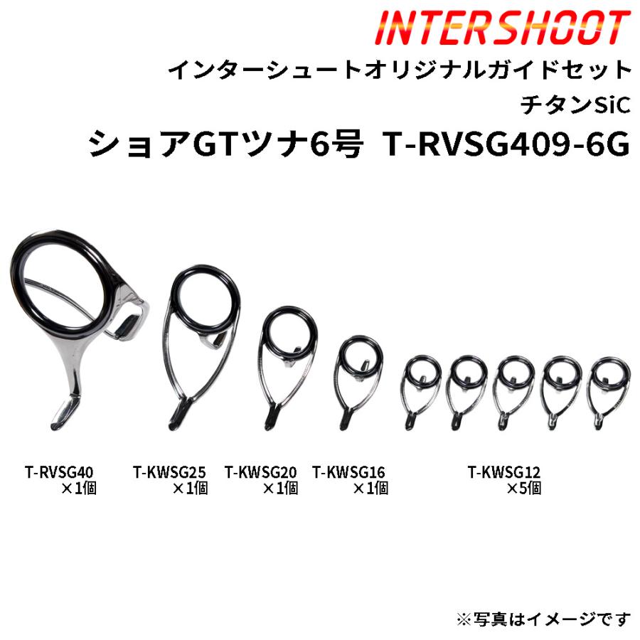 Fuji ショアGTツナ6号ガイドセット チタンSiC T-RVSG409-6G-IS