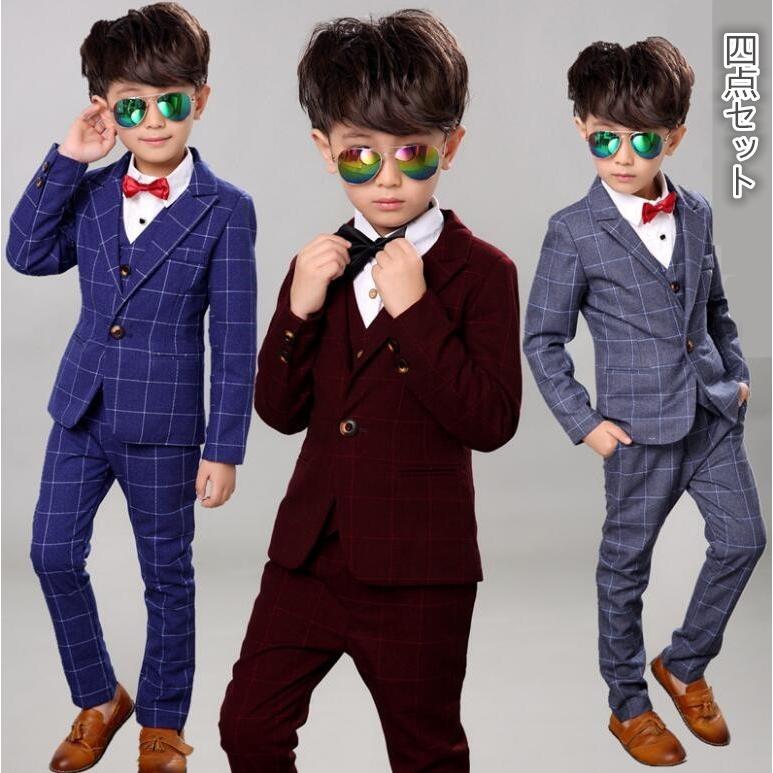 チェック柄フォーマルスーツセットアップ子供服キッズコート ベスト パンツ シャツ 蝶ネクタイ 男の子ジャケット 春秋 結婚式5点セット Ml 765 Intertech1ヤフーショッピング店 通販 Yahoo ショッピング