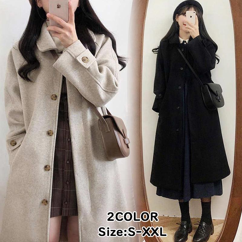 チェスターコート 21 オルチャン コート レディース ロング丈 ゆったり 冬裏地付き お洒落 大きいサイズ 暖かい 体型カバー 秋冬アウター Tpl 568 Intertech1ヤフーショッピング店 通販 Yahoo ショッピング