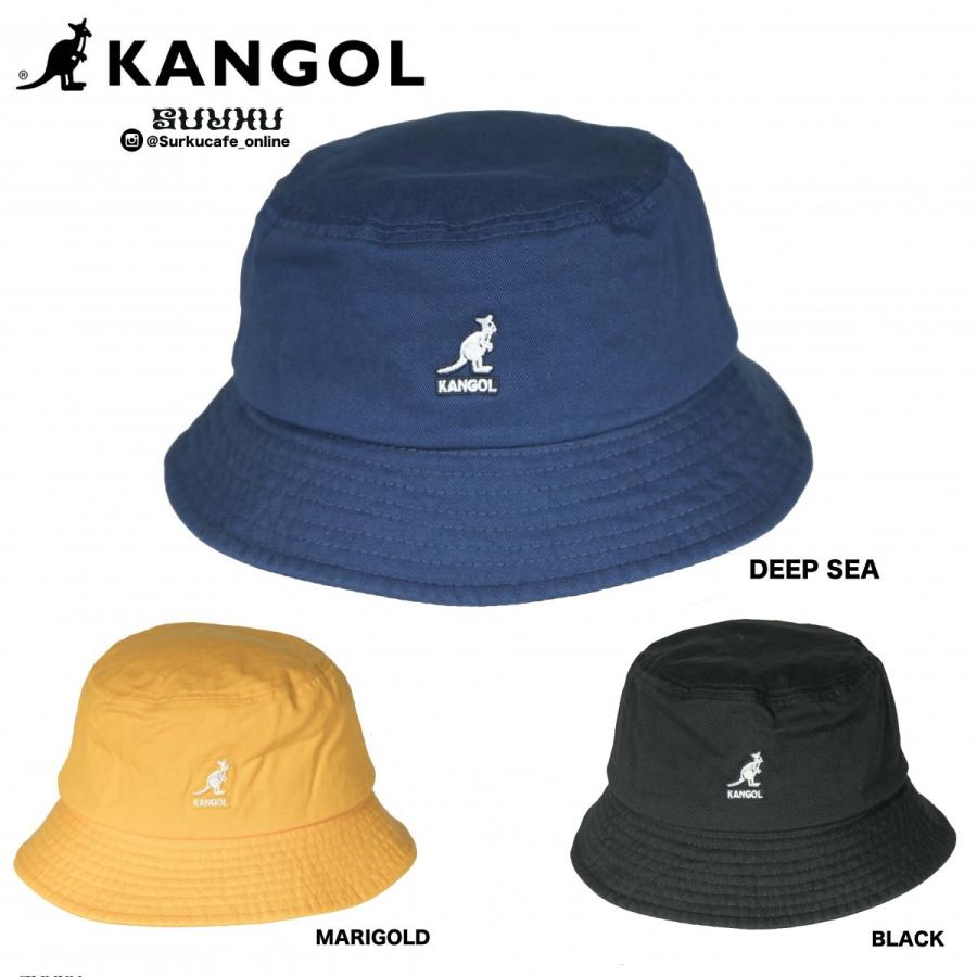 kangol washed bucket hat