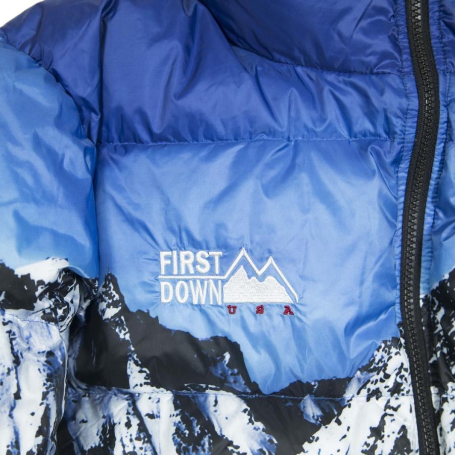 FIRST DOWN POLYマウンテンプリントリバーシブルダウン FIRST DOWN POLYマウンテンプリントリバーシブルダウン