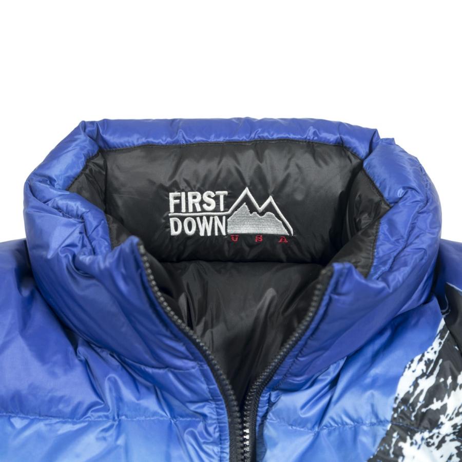 FIRST DOWN POLYマウンテンプリントリバーシブルダウン FIRST DOWN POLYマウンテンプリントリバーシブルダウン