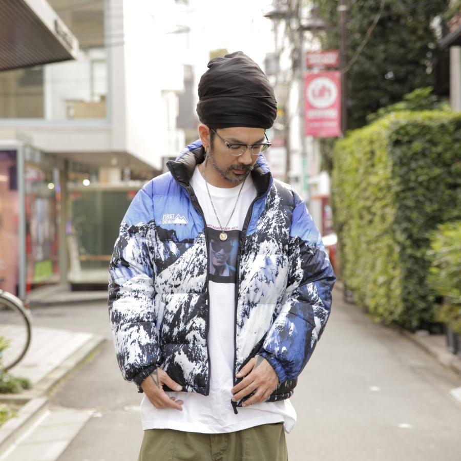 FIRST DOWN POLYマウンテンプリントリバーシブルダウン FIRST DOWN POLYマウンテンプリントリバーシブルダウン