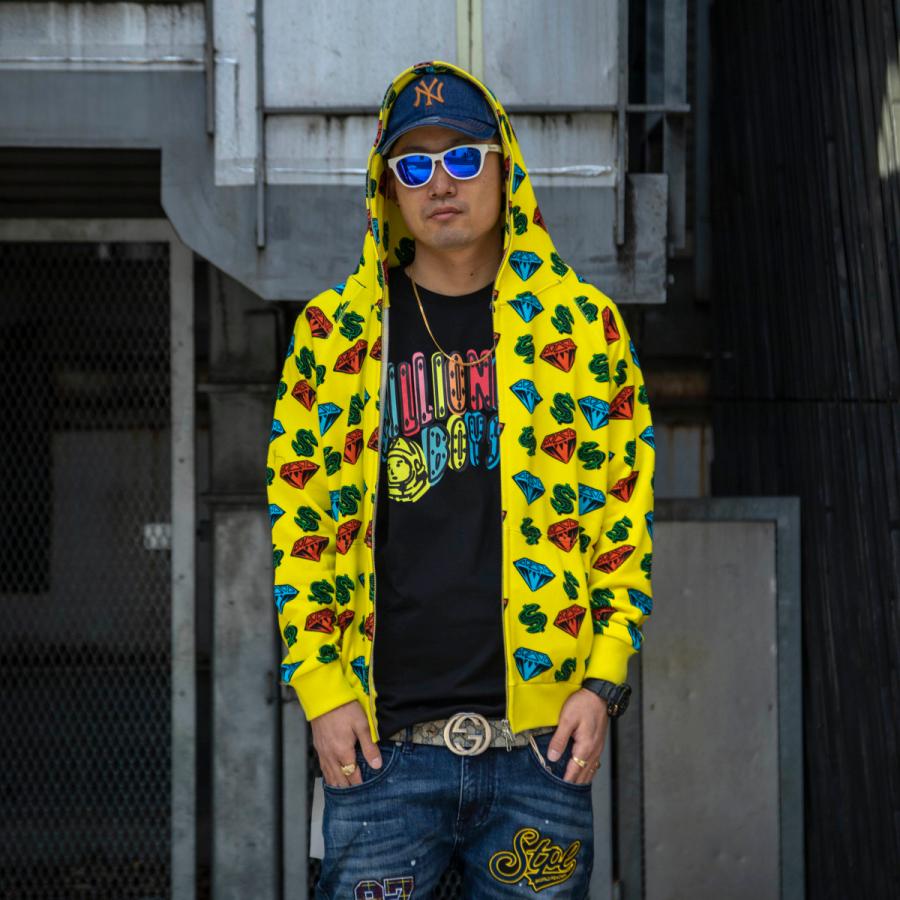 BILLIONAIRE BOYS CLUB DIAMOND & DOLLAR FULL ZIP HOODIE BILLIONAIRE BOYS CLUB DIAMOND & DOLLAR FULL ZIP HOODIE