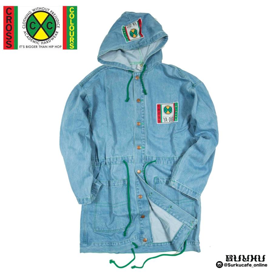 CROSS COLOURS DENIM HOODED BARN JACKET c60350 Surku Cafe Online
