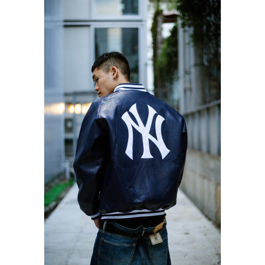 FANATICS PU leather kanji stadium jacket New York Yankees FANATICS PU leather kanji stadium jacket New York Yankees
