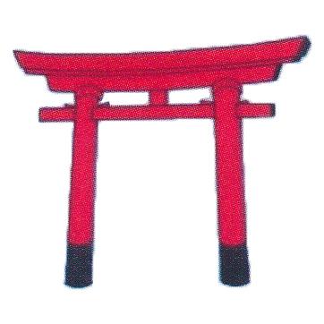 外祭鳥居 本式型 No.24 角型笠木 硬質塩化ビニール 特殊焼付塗装 神具 神社 神社用 外宮 祠 稲荷 氏神 外祭 屋外 大型 神道 伝統神具 日本製の画像