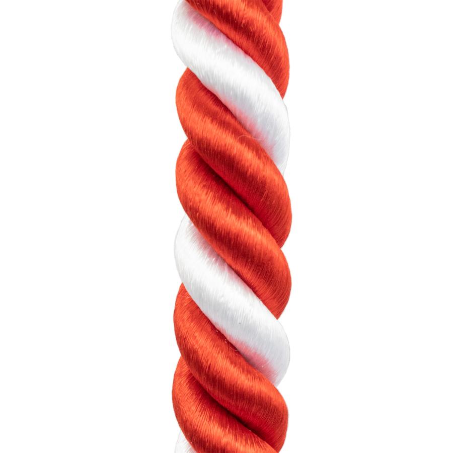 紅白糸鈴紐 長さ90cm 径21mm 人絹 糸鈴緒 すずお 鈴紐 すずひも 奉納 社殿 小型 国産 日本製 神具 仏具 お寺用 神社用 寺院用 家庭用 神棚 宗教用具 お宮_2