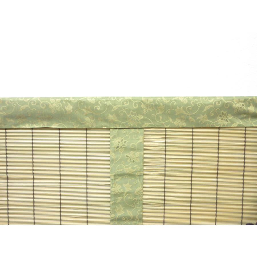 【intWorks】お仏壇御簾 本絹緞子 間口88cm×下り45cm 簾 すだれ みす 竹 綿糸編み 国産 日本製 : 33502 : イント ...