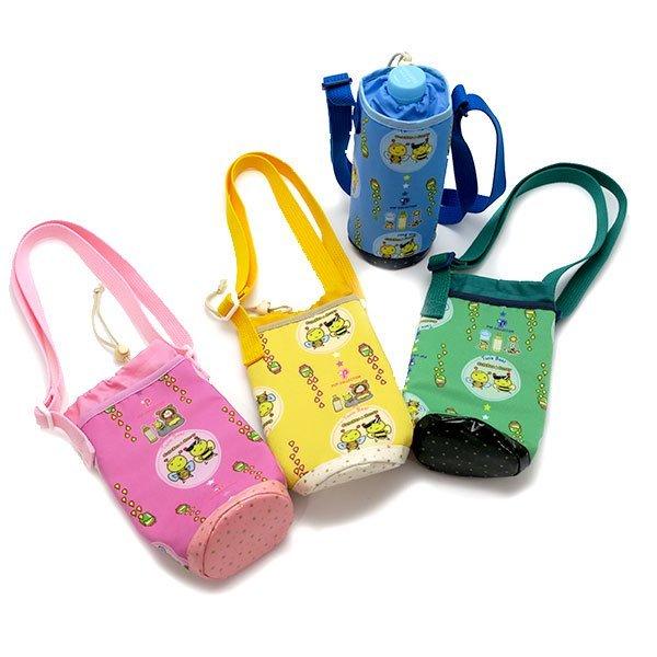 ペットボトルホルダー 水筒カバー ペットボトルカバー キャラクター 500ml 600ml キッズ 子供 こども 水筒入れ かわいい おしゃれ 肩掛け 青 黄 ピンク 緑 | 