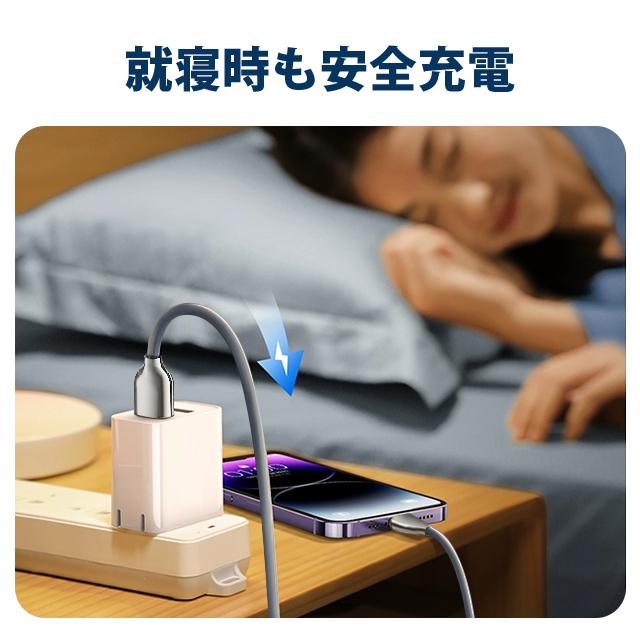 充電ケーブル 1m 2m MFi認証 20W 急速充電 高速転送 iphone充電コード 