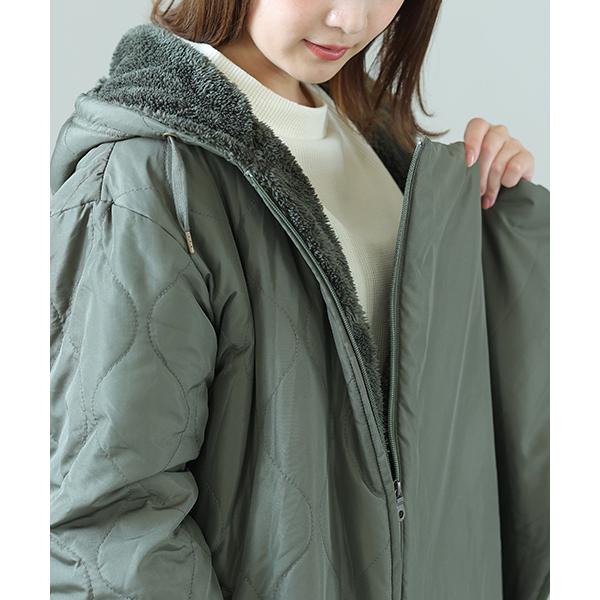 INUJIRUSHI キルト＆ボア フード付き ママブルゾン : 犬印本舗 公式