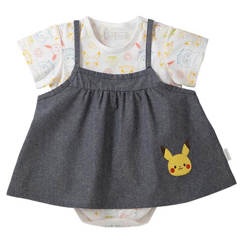 Pokemon（ポケモン） モンポケ キャミワンピ付き半袖ロンパース
