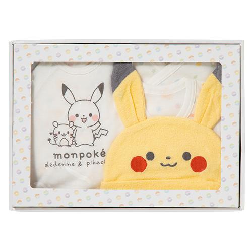 Pokemon（ポケモン） モンポケ ベビー服 4点セット 短肌着 コンビ肌着