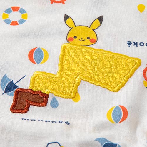 Pokemon（ポケモン） 【メール便可】モンポケ 綿100％ ロンパース 総柄