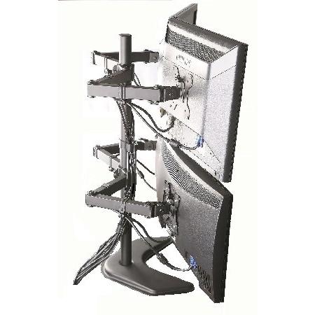 自立式四面液晶モニタースタンド 