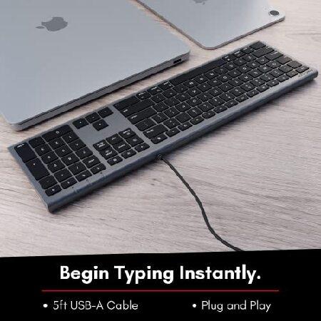 mac キーボード US配列 有線 オールアルミフレーム スリム 静音性 シザー式キー テンキー付き 在宅勤務 テレワーク iMac Pro iMac MacBook Pro MacBook Air対応