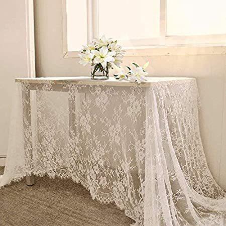 10ft Lace Tablecloth Rectangular Tablecloth Silk Table Overlay Extra Long f
