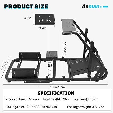 Anman G920 G923 TV VR Game Pro Racing Simulator Cockpit Fit for PC PS4 Xbox, Adjustable Driving Gaming Sim Frame for Logitech G25 G27 G29 Fanatec Thru