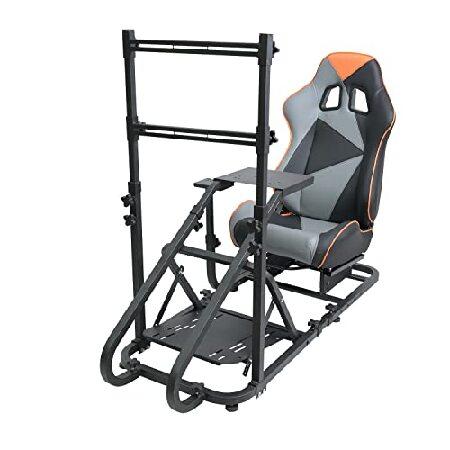 WTRAVEL Racing Simulator Cockpit with Wheel Stand and Racing Seat for All Logitech G920|G25|G27|G29| Thrustmaster Compatible with Xbox One, PS4, PC