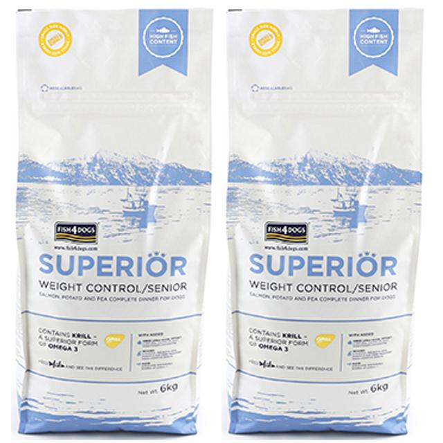フィッシュ4 ドッグ スーペリア ウェイトコントロール 12kg（6kg×2 