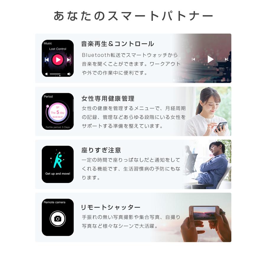 スマートウォッチ 血糖値 血圧測定 通話機能 日本製 センサー 2.0 
