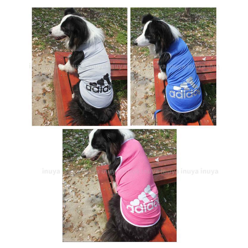 犬服 中型犬用 タンクトップ アディドッグ メッシュ 春 夏服 adidog