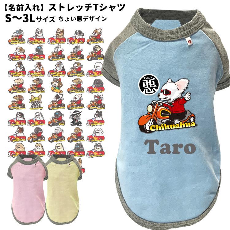 名前入れ 犬服 ストレッチ Tシャツ ちょい悪 S 3l 小型犬 名前 デザイン エアバルーン 春夏 オリジナル 犬柄 イラスト 犬 いぬ かっこいい Dwo Kt Cw 犬屋 Yahoo 店 通販 Yahoo ショッピング