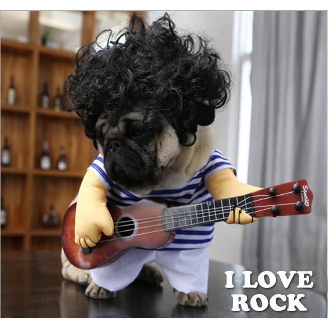 犬服 ギター コスプレ コスチューム 2足歩行 変身 小型犬 ハロウィン バラエティー グッズ 衣装 仮装 着ぐるみ Idwt 027 犬屋 Yahoo 店 通販 Yahoo ショッピング