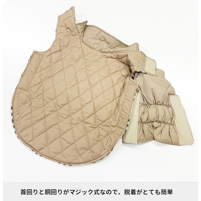 犬 犬服 冬 （リバーシブル チェック柄 コート） 中型犬 大型犬用 防寒
